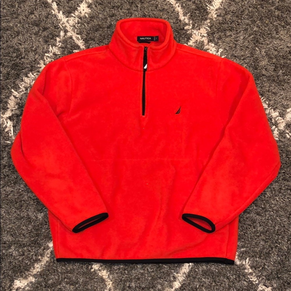 Nautica thick fleece pullover quarter zip